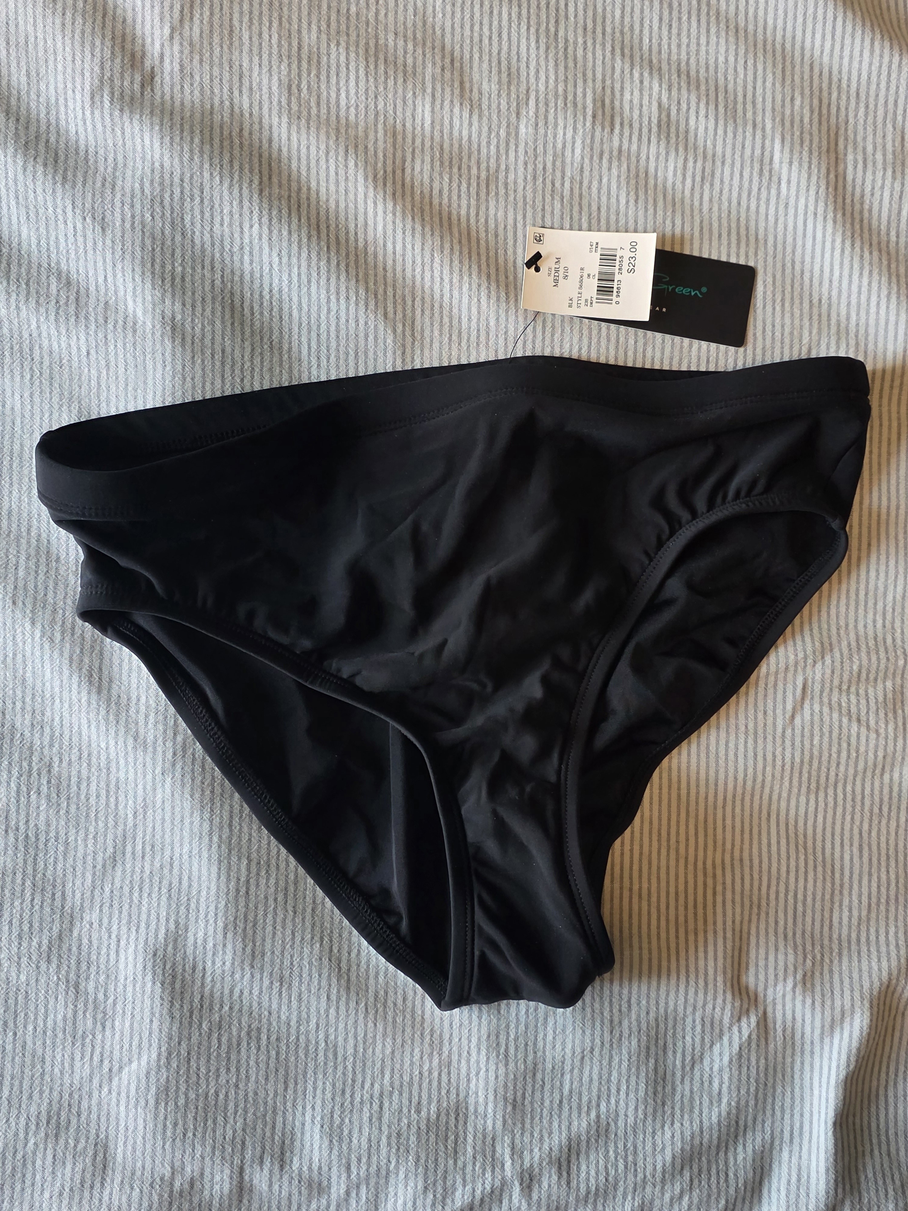 Black High Rise Bikini Bottoms (Never Worn)